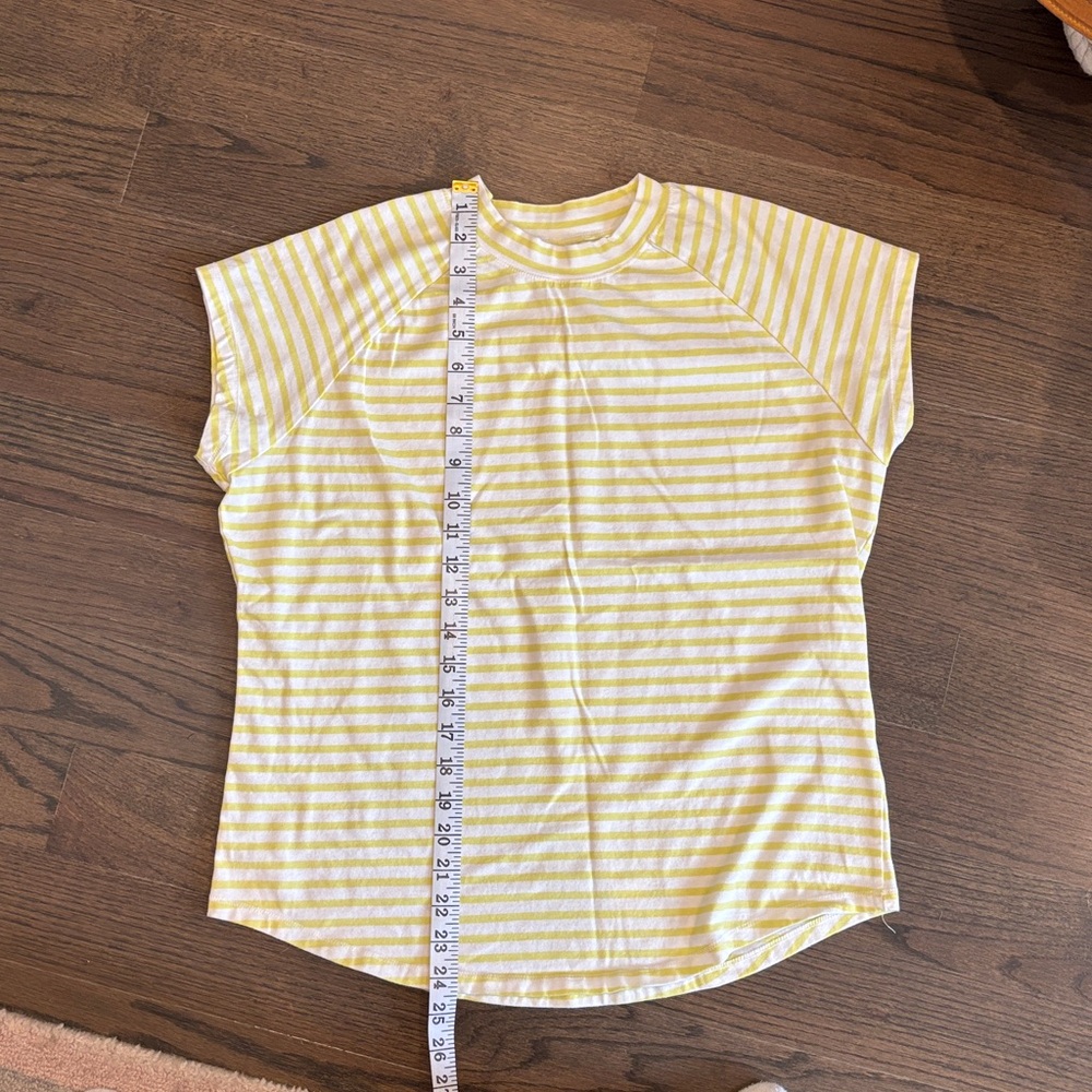 Anthropologie Pilcro Striped Mock Nack Tee - Picture 7 of 7